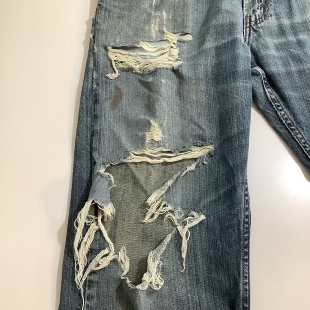 Levi’s 514 ripped straight leg jeans SZ 33/30 - Picture 11 of 14